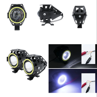 125W U7 phare de moto ange oeil diable 12V 3000LM projecteur de moto LED conduite brouillard Spot lampe décorative accessoires 24V