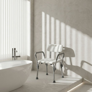 Fixed Handrail Aluminum <b>Height</b> <b>Adjustable</b> Bath <b>Stool</b> for Elderly Nursing - Product Image 4