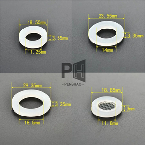 블랙 화이트 고무 실리콘 볼록 플랫 가스켓 1/2 3/4 1 씰 O-링 물 배관 수도꼭지 와셔 스테인레스 스틸 와이어 그물 - Product Image 6