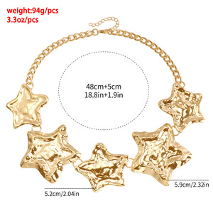 European and American Cross-Border Jewelry Summer Exaggerated Trendy Starfish Necklace Creative Design Cool Metal Star Pendant - Product Image 5