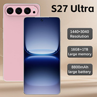 S27 Ultra 2026 Peluncuran Baru Ponsel Pintar Android 5G Penjualan Global 16GB 1TB Layar 7.3 Inci Baterai 8000mAh Prosesor Decacore Gaming