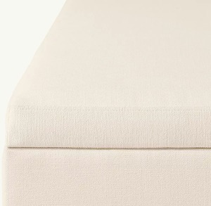 New Arrivals Contemporary Fabric End-of-Bed Handcrafted Solid <strong>Oak</strong> Wood Bedroom Furniture <strong>Storage</strong> <strong>Bench</strong> - Product Image 1