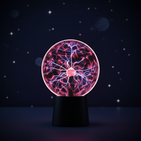 Lampe sphérique LED ABS à plasma, effet éclair, moderne, pour la maison, les fêtes, cadeau électrostatique pour enfants, décoration - Grande Vente