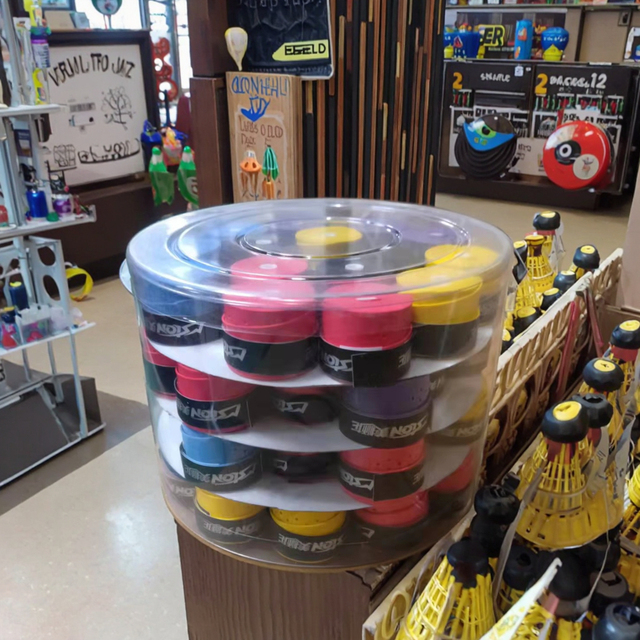 Wholesale Premium PU Tacky Overgrip with Holes 60pcs/Box Portable Anti-Slip Stand for Pickleball Badminton Padel Sports