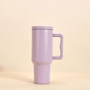 Travel Car H4.0 Handle Tumbler 40oz <b>Double</b> <b>Wall</b> <b>Mug</b> Lid Straw Anti-Slip OEM ODM Custom Brand - Product Image 6