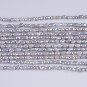 Ngọc trai nước ngọt 4-5mm màu xám chuỗi ngọc trai nước ngọt để bán - Product Image 1