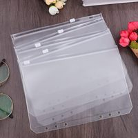 Pochettes pour classeur SAM A6 à 6 trous, enveloppes budgétaires, dossiers transparents à fermeture éclair, pochettes pour feuilles mobiles, classement de documents en PVC imperméable