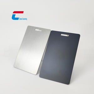 Etiquetas de Identificación y Etiquetas de Equipaje de Viaje Personalizadas de Acero Inoxidable con RFID NFC 13.56MHz, Protocolo ISO14443A, Resistentes a la Intemperie - Product Image 1