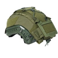 Housse de protection pour visière de casque tactique FAST en nylon 500D camouflage, avec compartiment pour batterie et sac de rangement, pour le transport transfrontalier