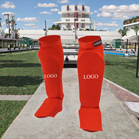 Protège-tibias élastiques personnalisables à fermeture auto-agrippante pour Muay Thai, protections de jambe rembourrées pour la boxe et les arts martiaux