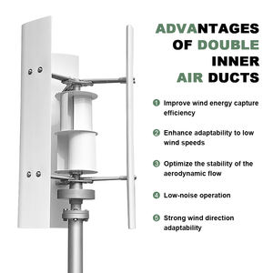 Sistema de Energía con Generador de Turbina Eólica Vertical para Generación de Energía, Turbina Eólica Doméstica de 1KW 12V 24V 48V - Product Image 6