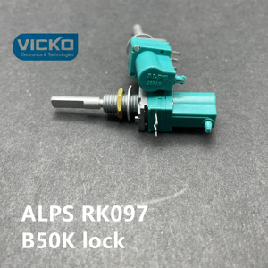 Chiết Áp Chính Xác Với Thiết Bị Điểm Giữa Khóa Đơn ALPS RK097 B50K Trục 33Mm 25Mm Đai Trung Tâm Điểm Tự Khóa Kéo - Product Image 2