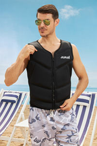 سترة بطفو للكبار بنمط العضلات السوداء من النيوبرين + EPE Chaleco Salvavidas الأكثر مبيعًا المياه - Product Image 3