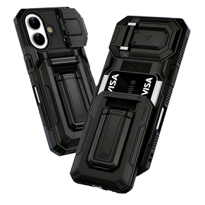 Étui de téléphone antichoc en TPU+PC rigide <span class=keywords><strong>avec</strong></span> <span class=keywords><strong>porte</strong></span>-cartes, protection d'appareil photo et support pour 17 Pro Max - Product Image 1