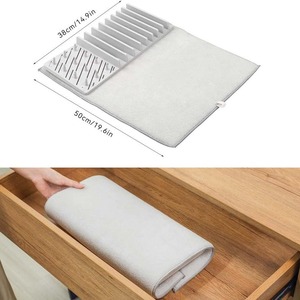 Escurridor de Platos de Microfibra PP, Tapete para Secar Platos, Diseño Ligero que Ahorra Espacio, Plegable, Soporte de Almacenamiento de un Solo Nivel - Product Image 4