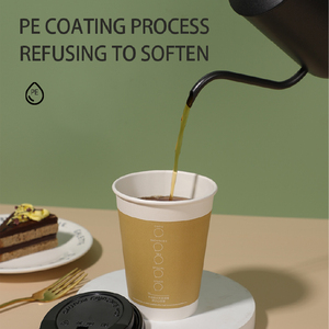 Vasos de Papel Desechables Ecológicos con Tapas, Venta al por Mayor, Impresión Personalizada, Vasos de Pared Simple/Doble para Bebidas Calientes y Frías de 4oz-16oz - Product Image 3