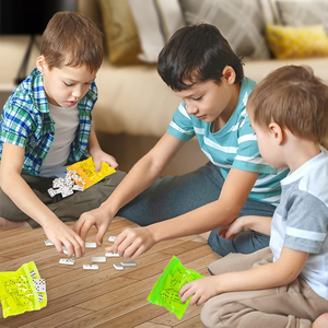 Bán Hot nguồn nhà máy Trống Tùy Chỉnh 28 cái Montessori Acrylic đầy màu sắc Mini <span class=keywords><strong>domino</strong></span> cho trẻ em trò chơi - Product Image 3