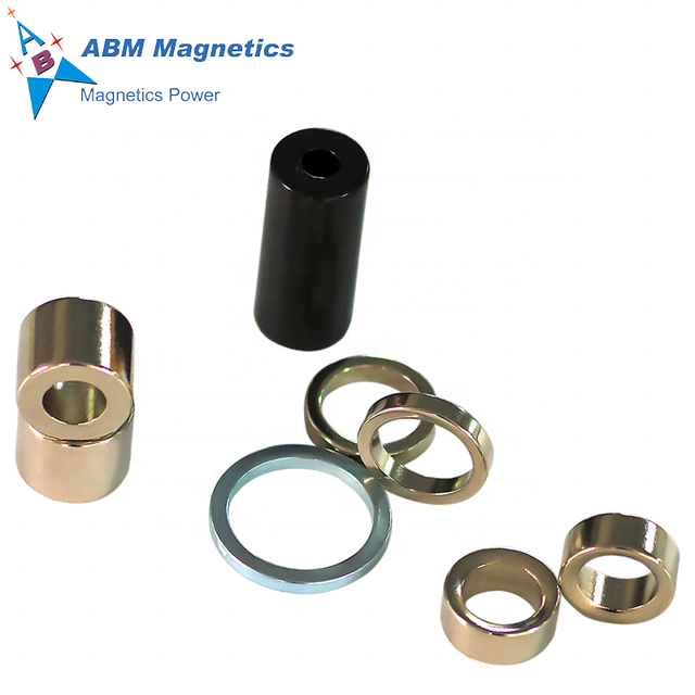 Industrial Large Ring Neodymium Magnet Radial Diametrically Magnetized Permanent Magnetic Ring