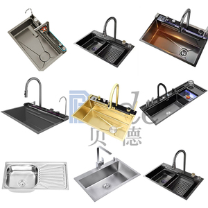 Fregadero <span class=keywords><strong>de</strong></span> cocina <span class=keywords><strong>de</strong></span> tratamiento <span class=keywords><strong>de</strong></span> superficie Nano <span class=keywords><strong>de</strong></span> oro giratorio multifuncional <span class=keywords><strong>de</strong></span> 304 grados BEDE 360 <span class=keywords><strong>de</strong></span> acero inoxidable - Product Image 2