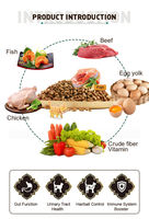 L'usine OEM exporte des aliments pour animaux de compagnie 10kg saveurs naturelles de poisson cru formes de poisson nourriture pour chats tous âges