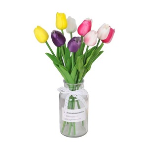 Fleurs artificielles en forme de tulipe Jinxi, 33 cm, en PU, décoration d'intérieur, accessoires de mariage - Product Image 5