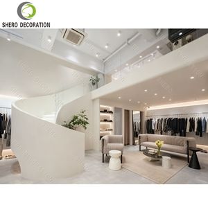 Design d'intérieur élégant pour boutiques de vêtements pour femmes, présentoirs à vêtements, étagères de présentation de vêtements, mobilier de magasin de vêtements sur mesure - Product Image 3