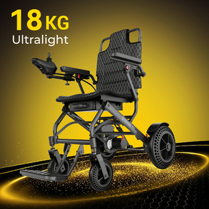 Fauteuil roulant électrique pliable en acier carbone de qualité supérieure 2026, léger, système de freinage automatique, approuvé pour les voyages en avion - Product Image 1