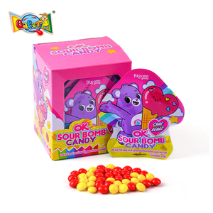 Nouveauté en gros, bonbons à mâcher mignons en forme d'ours, bonbons acidulés, coque croustillante et moelleuse, centre moelleux, saveur <span class=keywords><strong>citron</strong></span> et <span class=keywords><strong>fraise</strong></span> - Product Image 1