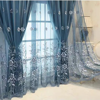 Rideaux occultants à double couche pour le salon, rideaux turcs brodés de luxe à la mode européenne pour la maison