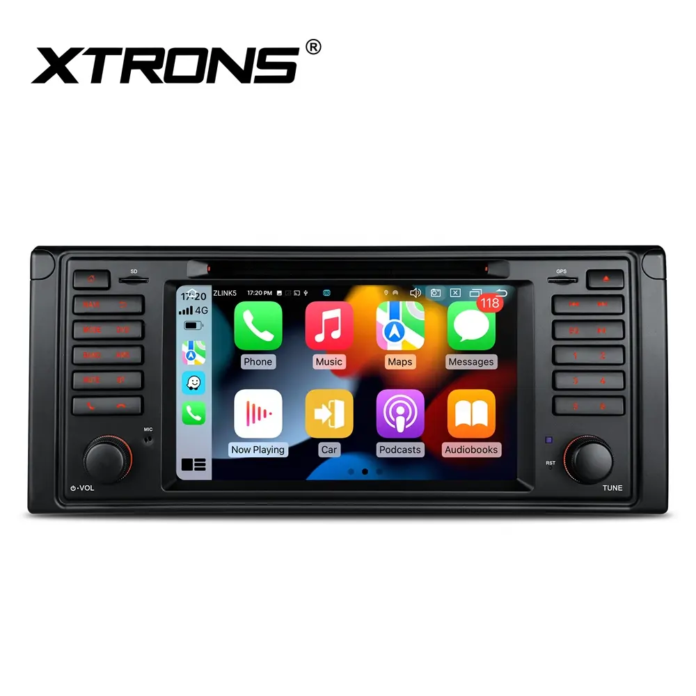 XTRONS เครื่องเล่นในรถยนต์ระบบแอนดรอยด์12,เครื่องเล่น MP3นิ้วสำหรับ BMW E39-1995แอนดรอยด์12 Carplay แอนดรอยด์อัตโนมัติ DSP 4G LTE วิทยุออโต้สเตอริโอ