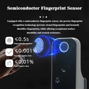 Veerman căn hộ bánh xe phong cách cửa thông minh khóa dual-<span class=keywords><strong>v</strong></span>ân tay nhận dạng mật khẩu ứng dụng không dây RFID khóa kỹ thuật số - Product Image 4