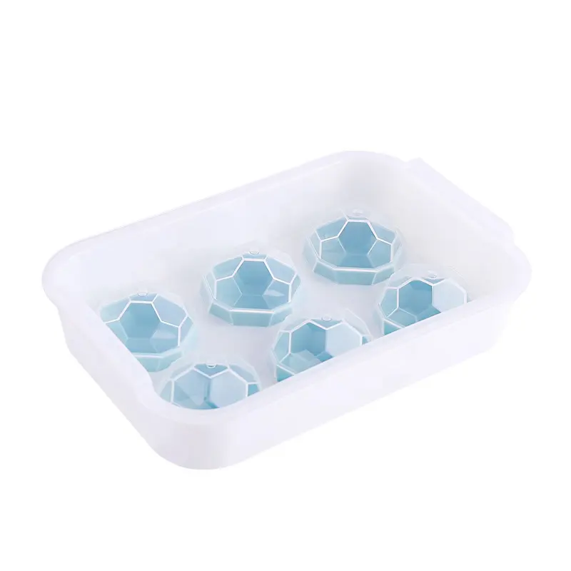 HAIXIN Moules à Glace Sphère Boule sans BPA Plateau à Glaçons Carré en Silicone Avec Couvercle