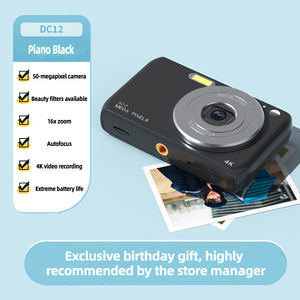 Appareil photo numérique de poche mat à mise au point fixe, objectif numérique 50MP CMOS, vidéo 4K, écran LCD 2,4 pouces, flash intégré, appareil photo compact pour étudiants - Product Image 4