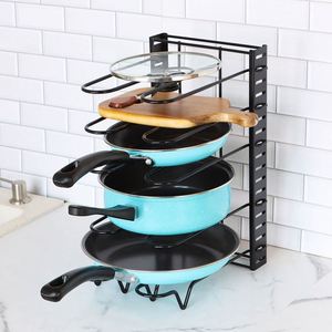 Organisateur de casseroles et poêles réglables en gros pour organisateur de casseroles d'<span class=keywords><strong>armoire</strong></span> pour l'organisation et le stockage de <span class=keywords><strong>cuisine</strong></span>, organisateur de couvercle de casserole - Product Image 4