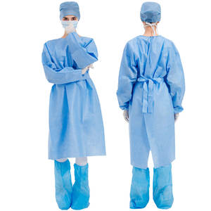 無菌非強化外科用ガウンAAMIレベル<span class=keywords><strong>2</strong></span> <span class=keywords><strong>3</strong></span> 4セットインスリーブISO認定成人用EOS PP PEメディカルガウン - Product Image 4