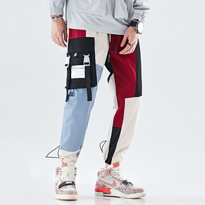 El último diseño de <span class=keywords><strong>moda</strong></span> hip hop verde de algodón rojo unisex carga pista pantalones jogger - Product Image 4