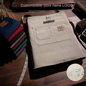 Tablier de serveur en toile imprimé sur mesure, imperméable, à manches, pour le nettoyage, la cuisine et l'usage domestique - Product Image 2