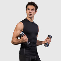 Débardeurs de sport pour hommes, T-shirts sans manches, Maillots de corps pour hommes, T-shirts de gym, T-shirts de course et de plage ajustés