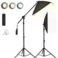 Kit de Iluminación Profesional con Softbox, Juego de Luces LED para Estudio Fotográfico, Caja de Luz para Transmisión en Vivo, Retratos y Fotografía de Productos