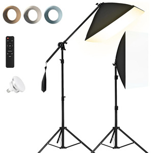 Kit d'éclairage professionnel <span class=keywords><strong>Softbox</strong></span> LED pour studio photo, boîte à lumière pour diffusion en direct, portrait et photographie de produits - Product Image 1