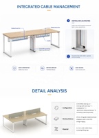 Bureau de coworking modulaire EGROspace avec écran double face et bancs combinés pour poste de travail