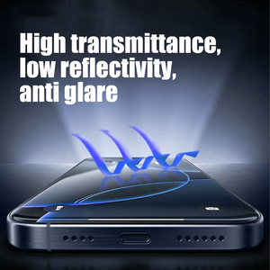Protection d'écran en verre trempé anti-reflet AR pour iPhone 17 Pro Max/17 Air, étiquette blanche, luminosité ultra-élevée, transmission de 96 % - Product Image 2