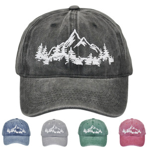 Cappellino da Baseball della foresta degli alberi di montagna cappello da papà per gli uomini delle donne ricamato in cotone campeggio per esplorare i cappelli da esterno - Product Image 2