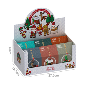 Set de 6 Bloques de Construcción de Bolas de Cristal Navideñas, Caja Sorpresa con Llavero, Juguete Educativo Creativo para Niños, Regalo - Product Image 6