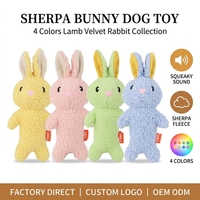 Jouets pour chiens, lapin couineur en peluche, jouet pour animaux de compagnie en velours, lapin en peluche personnalisé avec logo, fabricant OEM ODM, vente en gros en vrac, usine