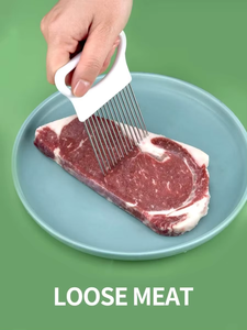 Stainless Steel Onion <b>Cutter</b> Plastic Handle Pine Needle Lemon Slicer Fruit and <b>Vegetable</b> Cutting Fixture Kitchen Items Gadgets - Product Image 5