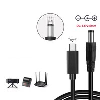 Cable de Alimentación USB Tipo C PD a DC 5.5x2.5mm, 9V 12V 15V 65W, Adaptador de Cable USB C para Tira de LED, TV BOX, Cámara, Router Inalámbrico