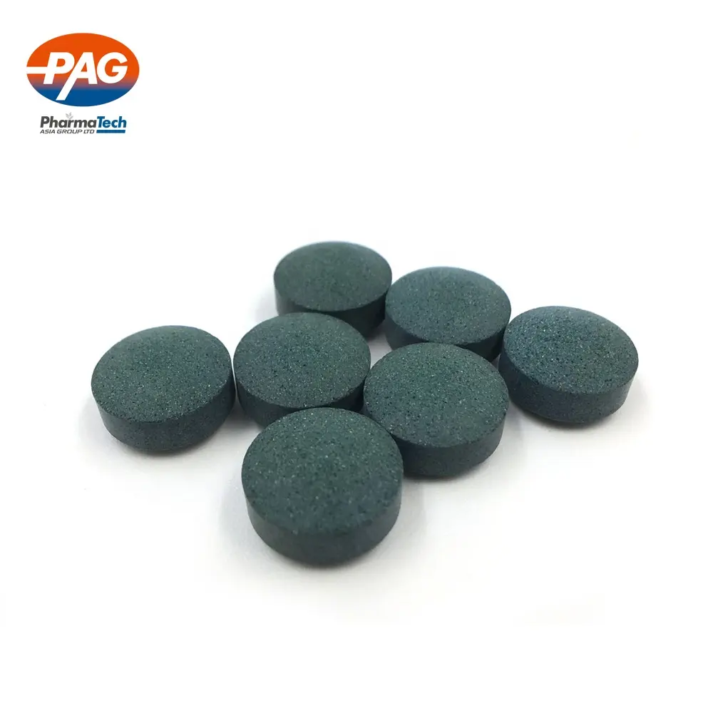 Private Label Halal Gecertificeerd China Groene Natuurlijke Spirulina 500Mg Tabletten In Bulk