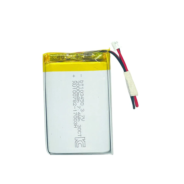 In Stock 103450 3.7v Li-polymer Battery 1800mAh 2000mAh 1C High Rate ROHS CE KC CB PSE Certified for Electric Toy Smart Locks