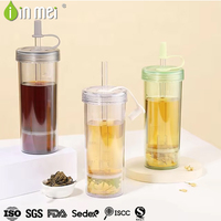 Cafetière à presse française en plastique sans BPA Double couche Ménage Filtrant Pot Bouteille Double Lait Brassage Café Bouteille d'Eau Ensemble